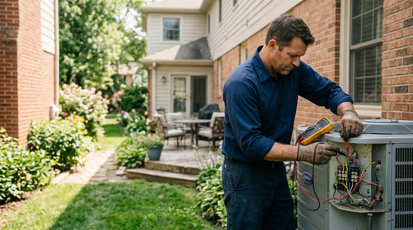 HVAC technician working near Fredericksburg, VA
